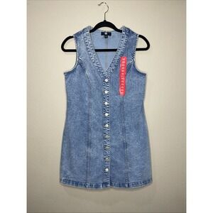Frye Women's XS Sleeveless Short Length Stretch Denim Button Up Dress NWOT